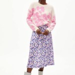 Pullover Olessyaa Aqua Floral oatmilk-raspberry pink von Armedangels