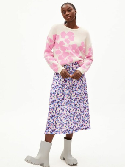 Pullover Olessyaa Aqua Floral oatmilk-raspberry pink von Armedangels
