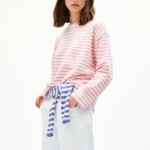 Sweatshirt Frankaa  Stripe raspberry pink-undyed von Armedangels