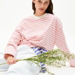 Sweatshirt Frankaa  Stripe raspberry pink-undyed von Armedangels