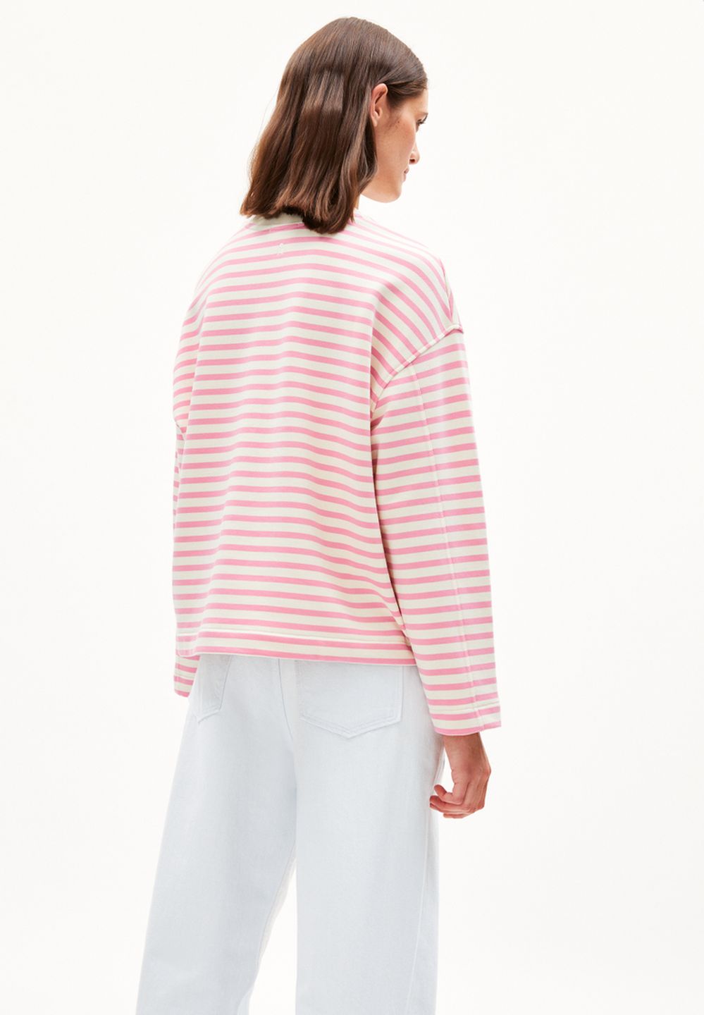 Sweatshirt Frankaa  Stripe raspberry pink-undyed von Armedangels