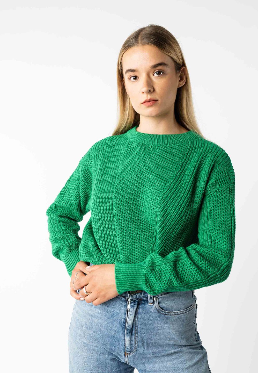 Strickpullover Seema grün von Melawear