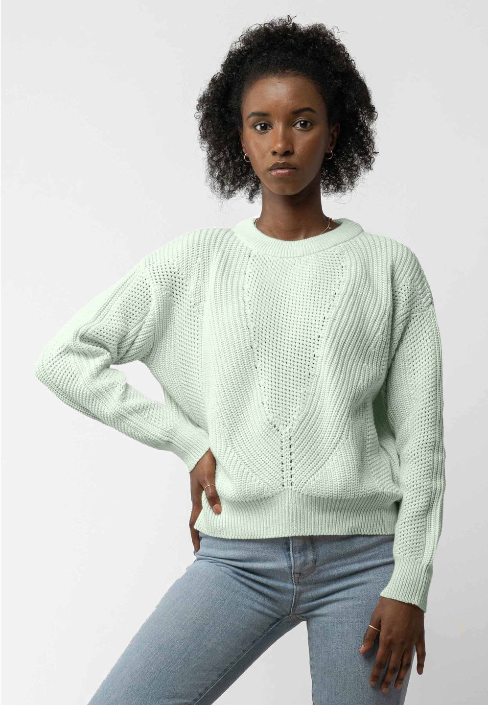 Strickpullover Seema mint von Melawear