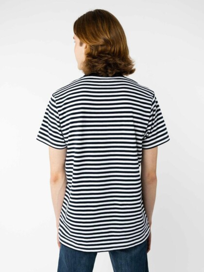 T-Shirt Avan Stripes navy / weiß gestreift von Melawear