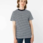 T-Shirt Avan Stripes navy / weiß gestreift von Melawear