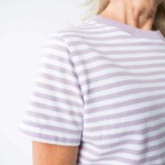 T-Shirt Khira Stripes lilac / weiß gestreift von Melawear