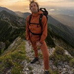 Jacke Rainshell orange-braun von bleed