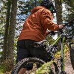 Jacke Rainshell orange-braun von bleed