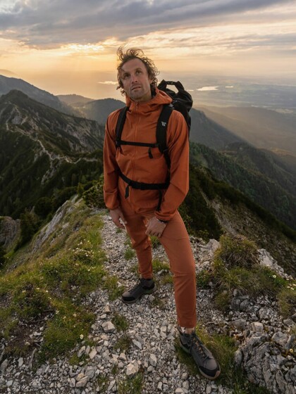 Jacke Rainshell orange-braun von bleed