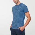 T-Shirt Pandan Stripes water blue von recolution