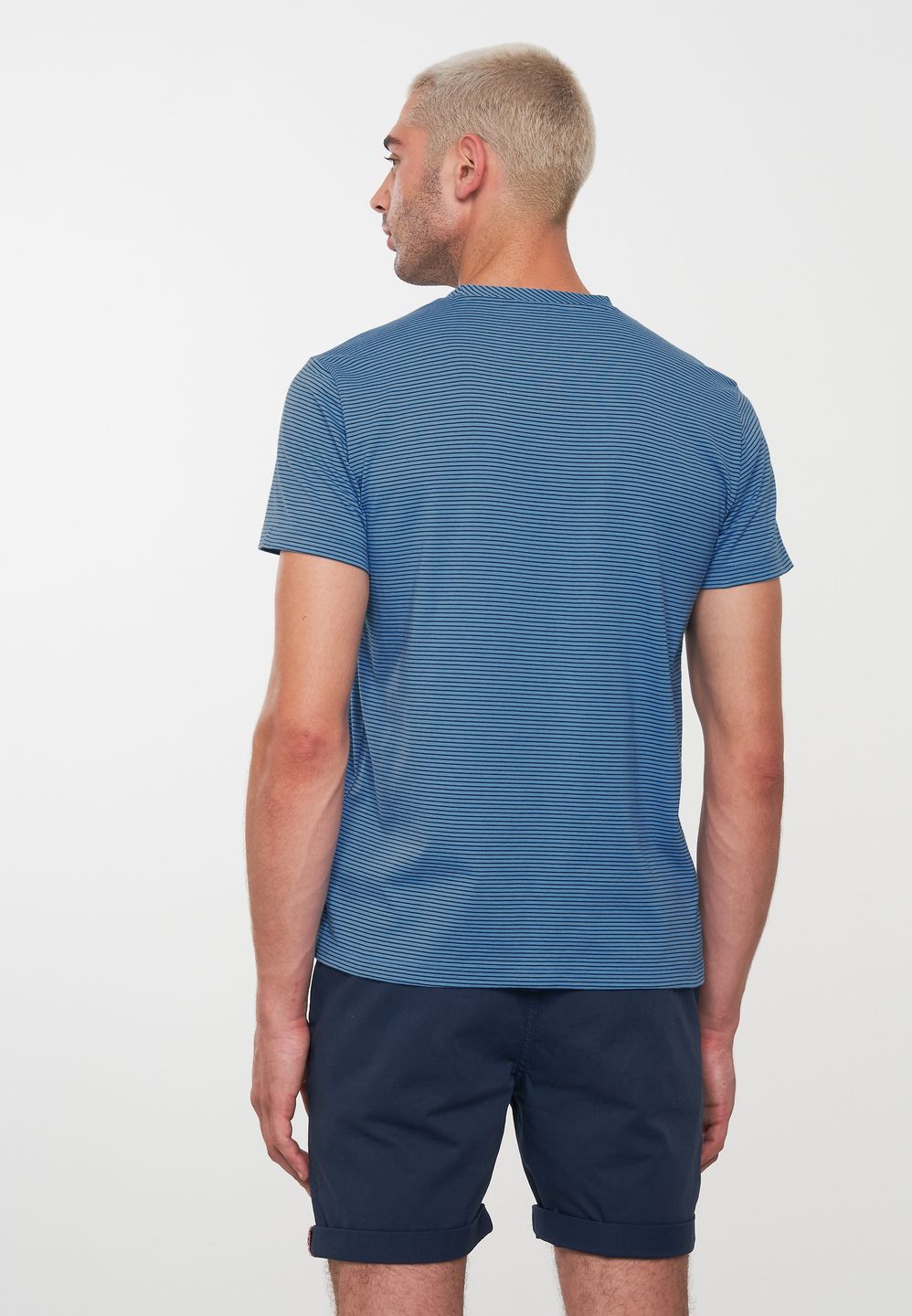 T-Shirt Pandan Stripes water blue von recolution