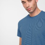 T-Shirt Pandan Stripes water blue von recolution