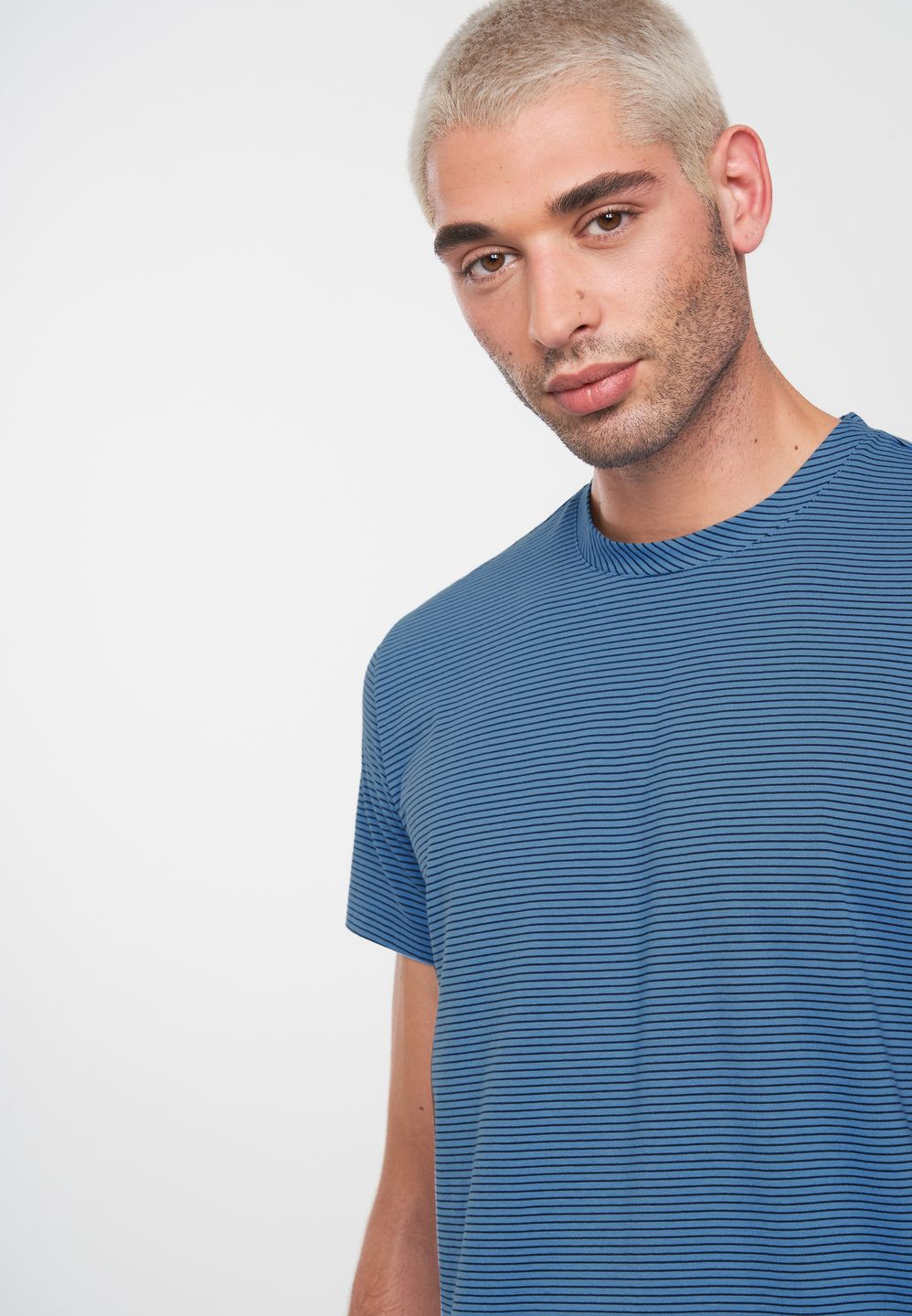 T-Shirt Pandan Stripes water blue von recolution