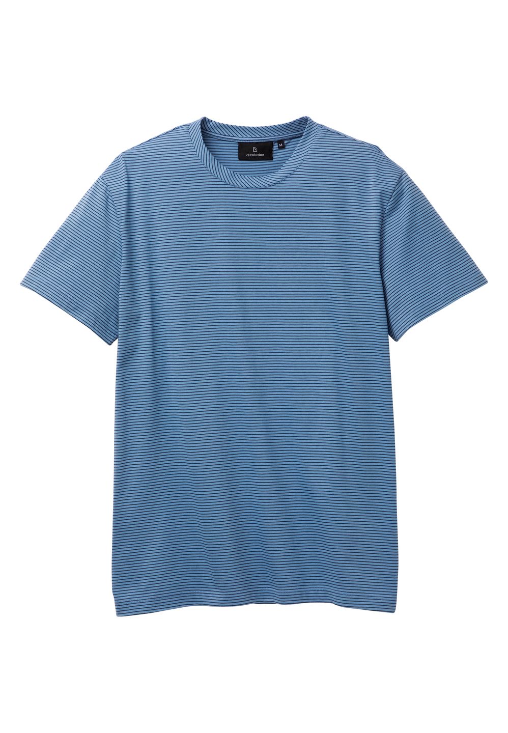 T-Shirt Pandan Stripes water blue von recolution