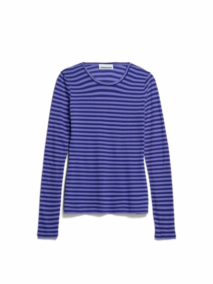 Longsleeve Enriccaa Stripes purple stone-indigo lilac von Armedangels