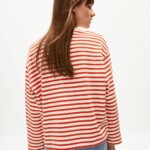 Sweatshirt Frankaa Maarlen Stripe emergency red-undyed von Armedangels