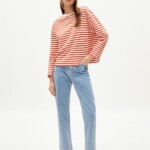 Sweatshirt Frankaa Maarlen Stripe emergency red-undyed von Armedangels