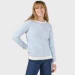 Strickpullover Ellen Cream/light blue von Klitmøller Collective