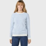 Strickpullover Ellen Cream/light blue von Klitmøller Collective