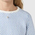 Strickpullover Ellen Cream/light blue von Klitmøller Collective
