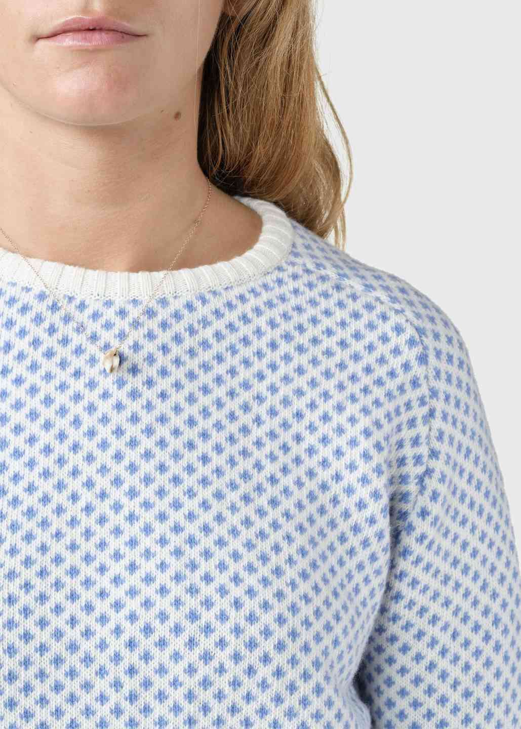 Strickpullover Ellen Cream/light blue von Klitmøller Collective