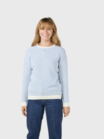 Strickpullover Ellen Cream/light blue von Klitmøller Collective