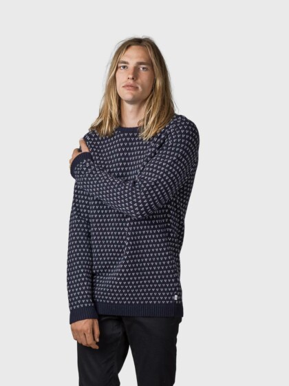 Strickpullover Hugo Navy/cream von Klitmøller Collective
