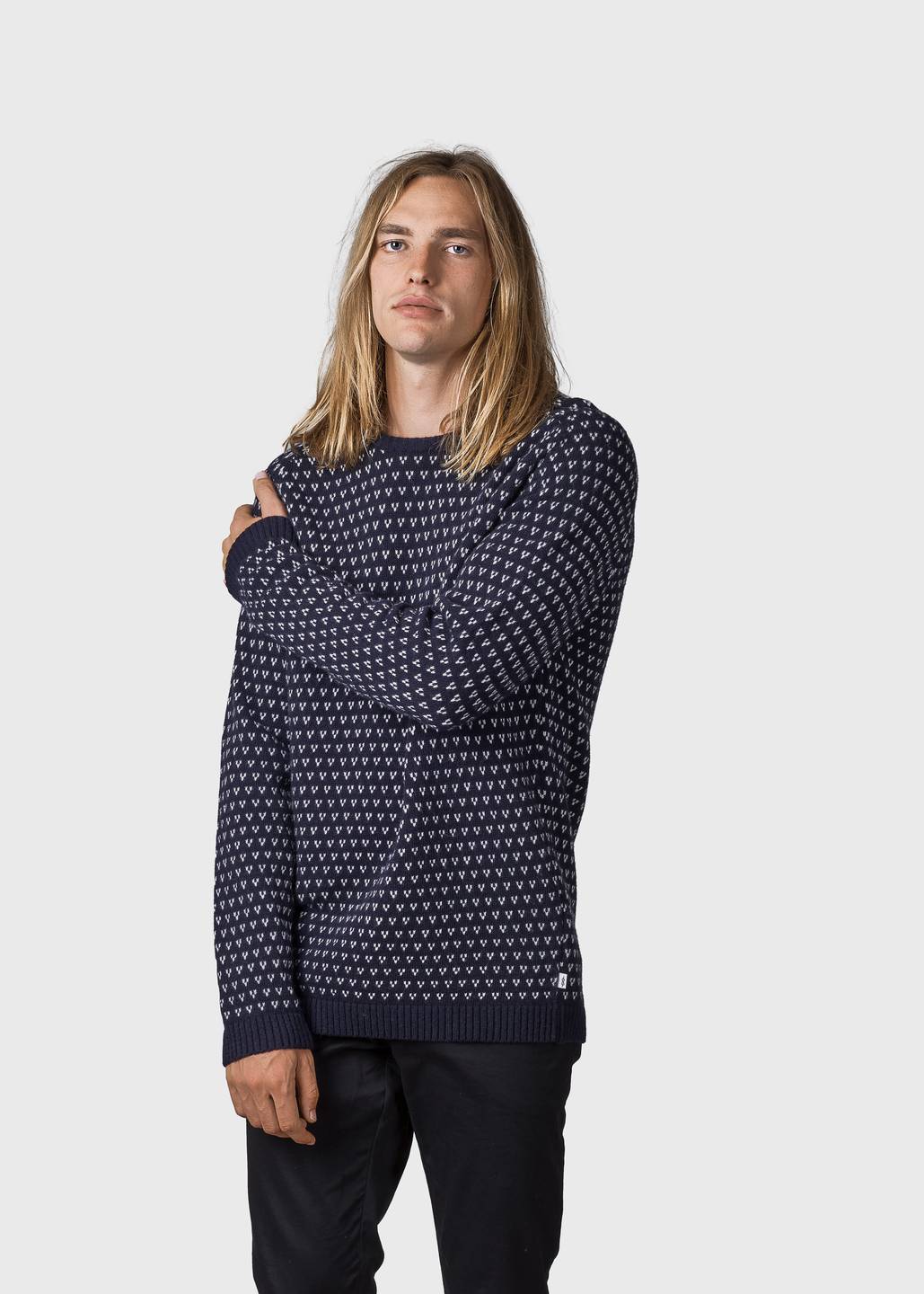 Strickpullover Hugo Navy/cream von Klitmøller Collective