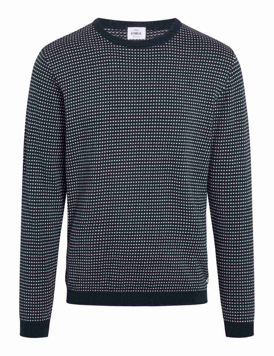 Strickpullover Otto Navy/cream melange dots von Klitmøller Collective