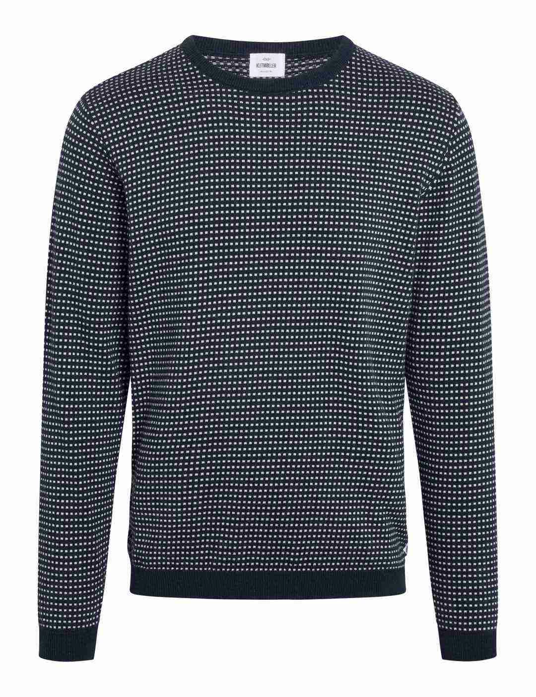 Strickpullover Otto Navy/cream melange dots von Klitmøller Collective