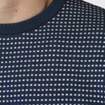 Strickpullover Otto Navy/cream melange dots von Klitmøller Collective