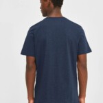 Basic T-Shirt insigna blue melange von KnowledgeCotton Apparel