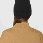 Beanie Double layer wool black jet von KnowledgeCotton Apparel