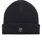 Beanie Double layer wool black jet von KnowledgeCotton Apparel