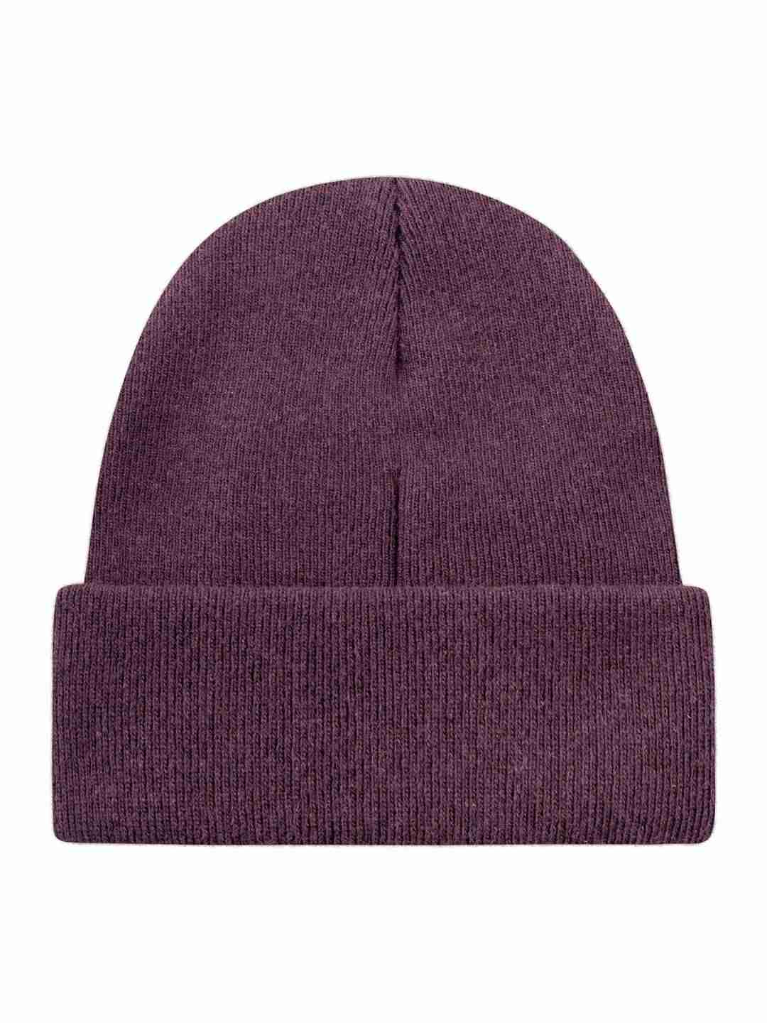 Beanie Double layer wool deep purple von KnowledgeCotton Apparel