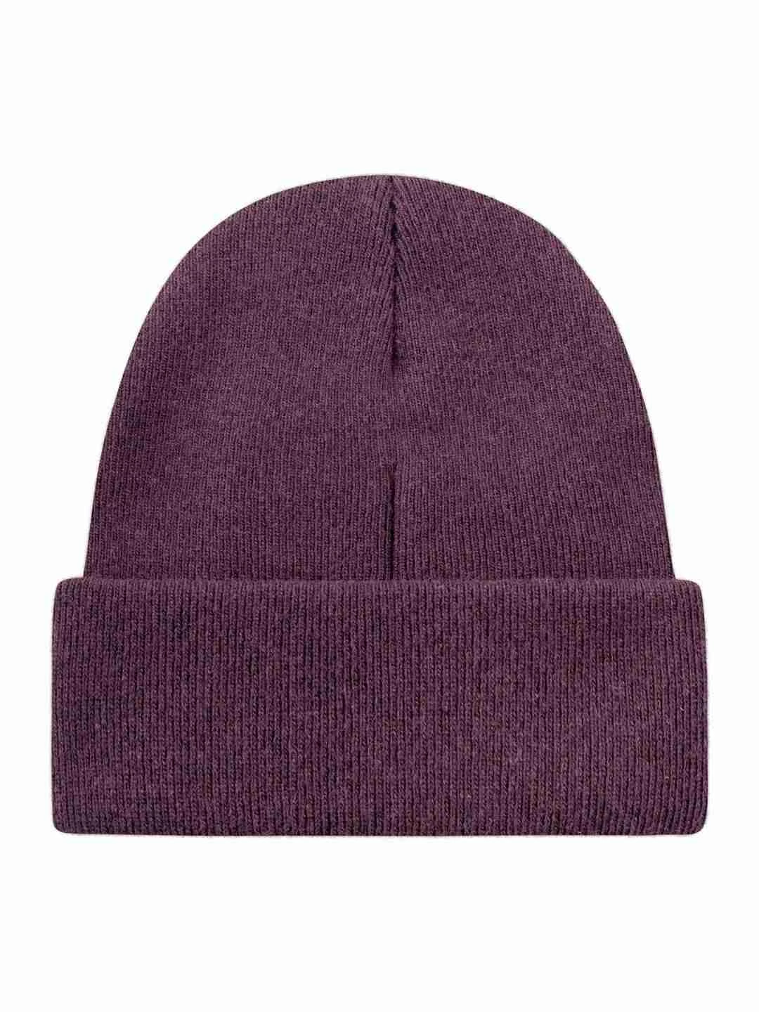 Beanie Double layer wool deep purple von KnowledgeCotton Apparel