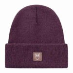 Beanie Double layer wool deep purple von KnowledgeCotton Apparel