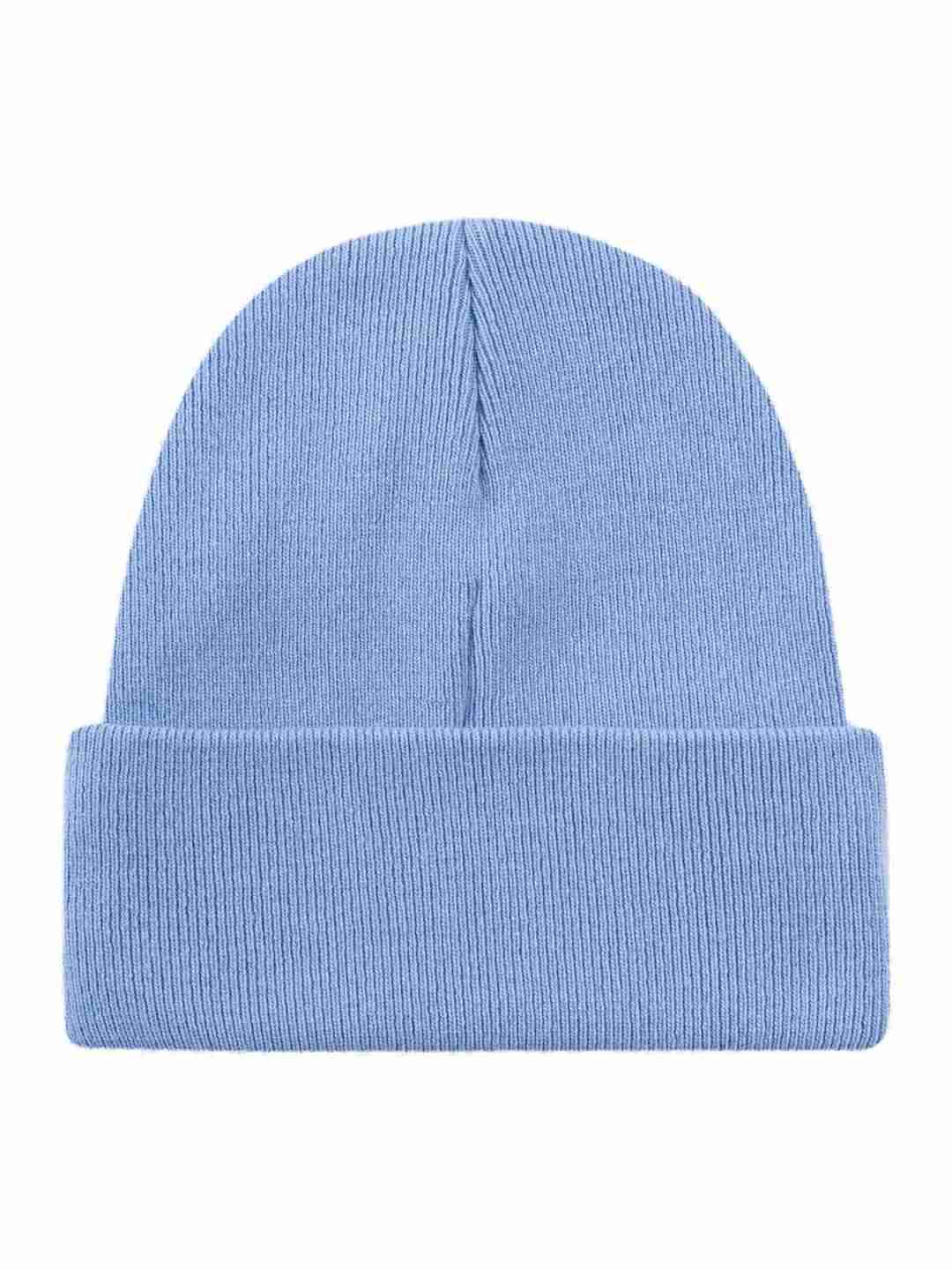 Beanie Double layer wool dusty blue melange von KnowledgeCotton Apparel