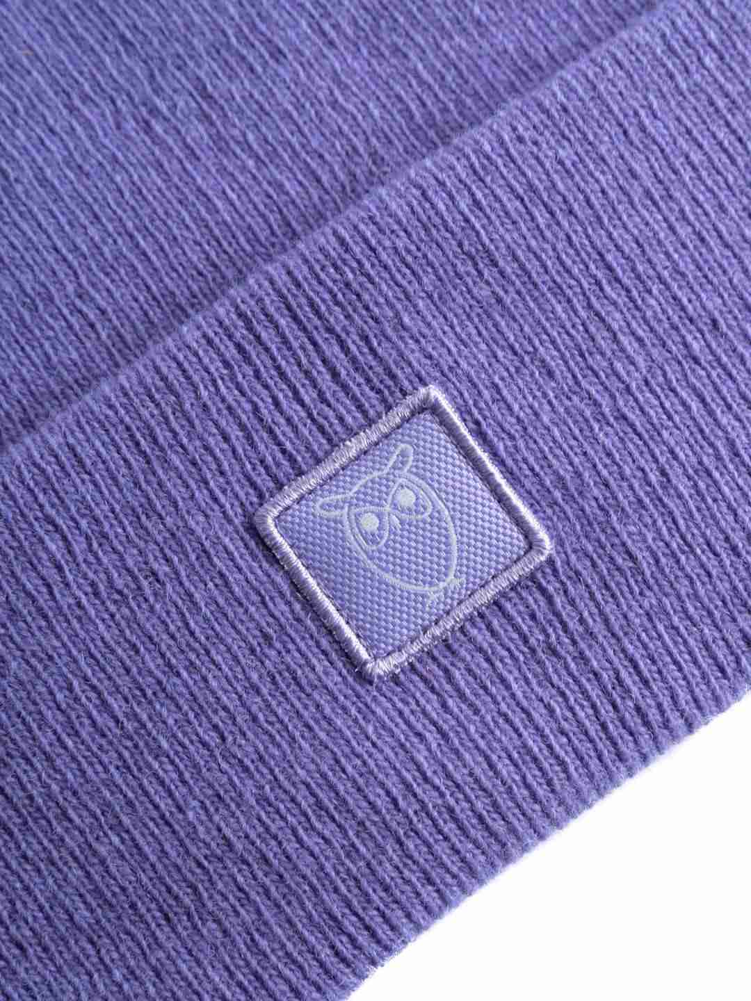 Beanie Double layer wool violet tulip von KnowledgeCotton Apparel