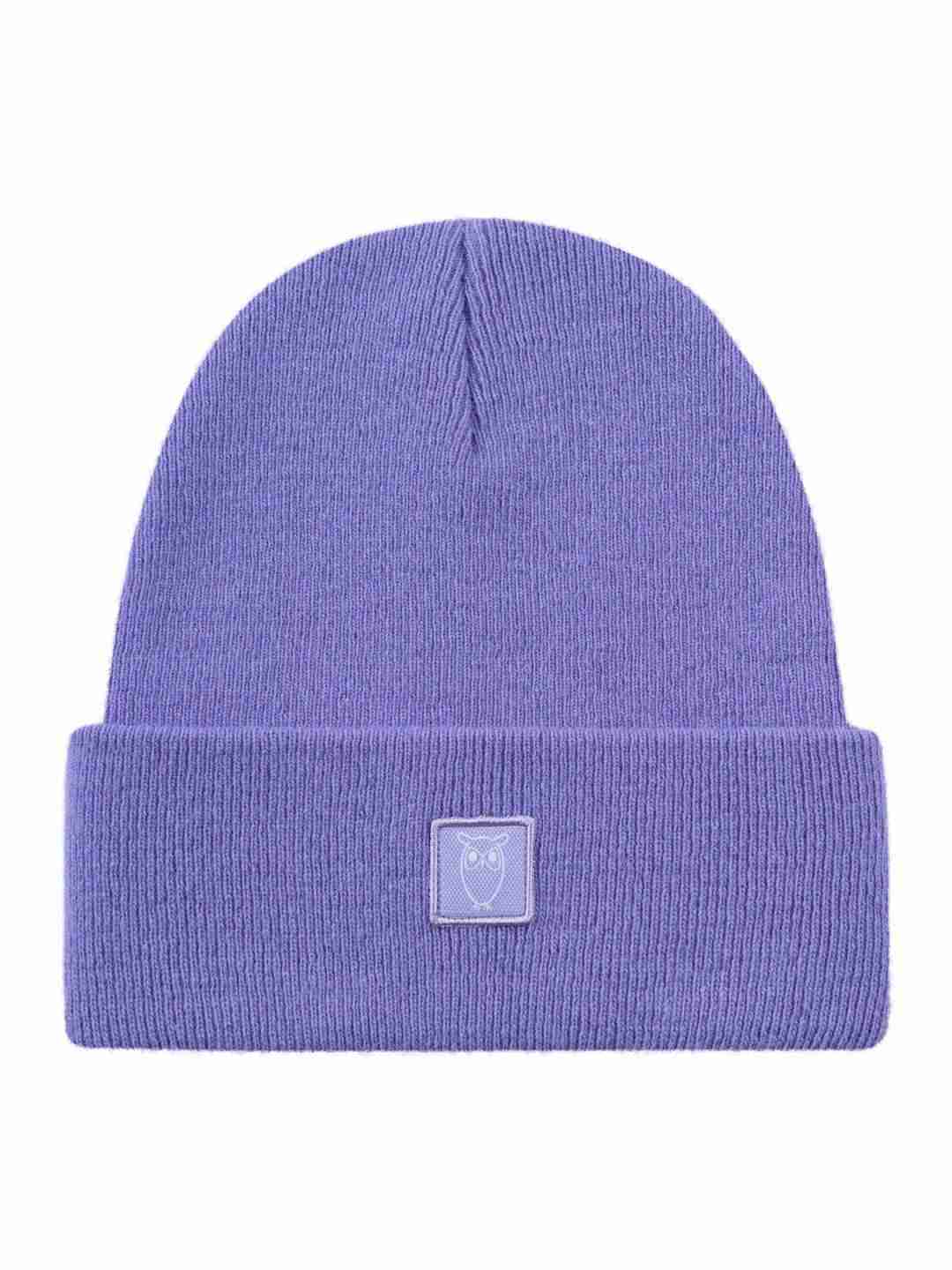 Beanie Double layer wool violet tulip von KnowledgeCotton Apparel