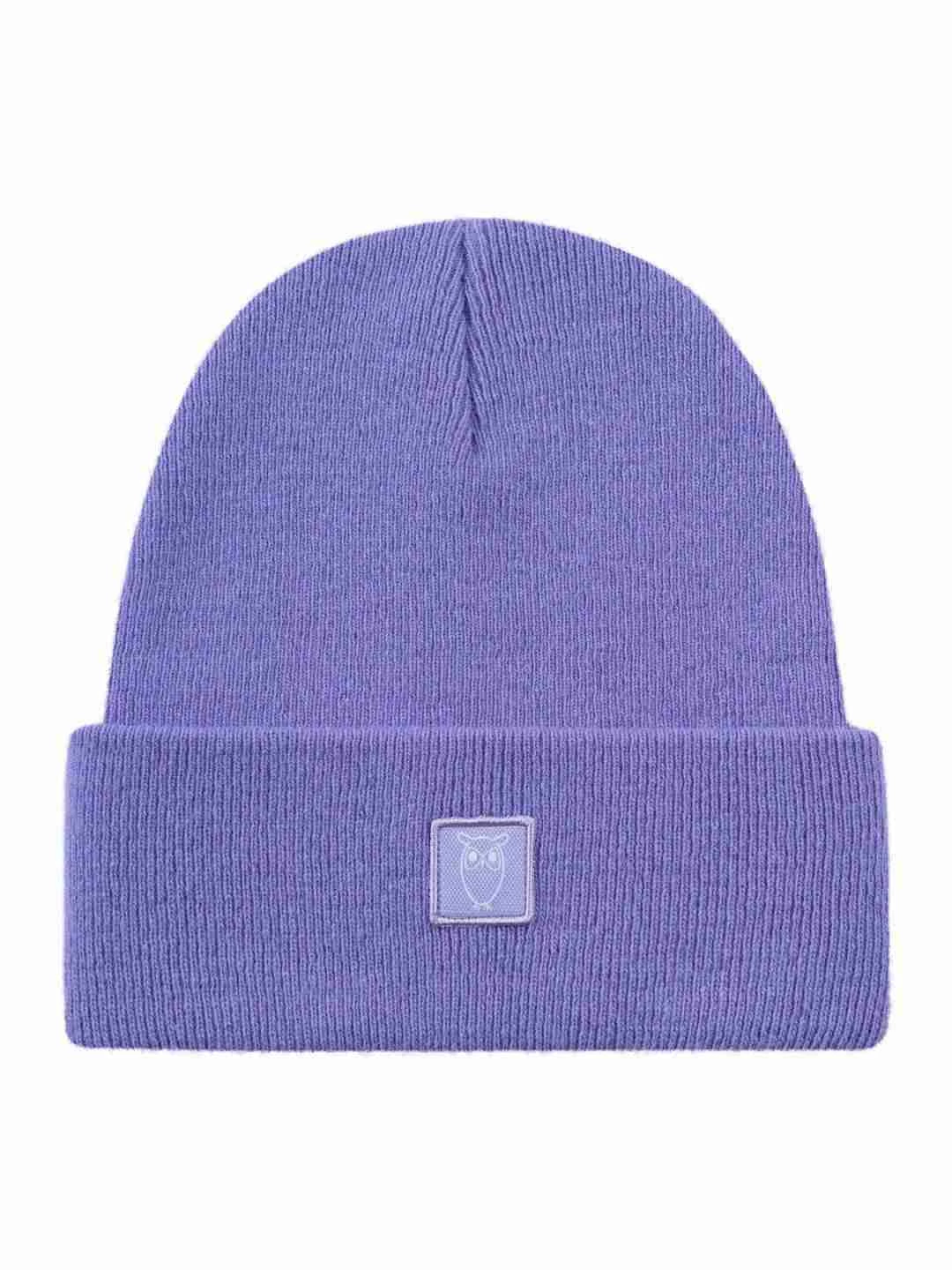 Beanie Double layer wool violet tulip von KnowledgeCotton Apparel