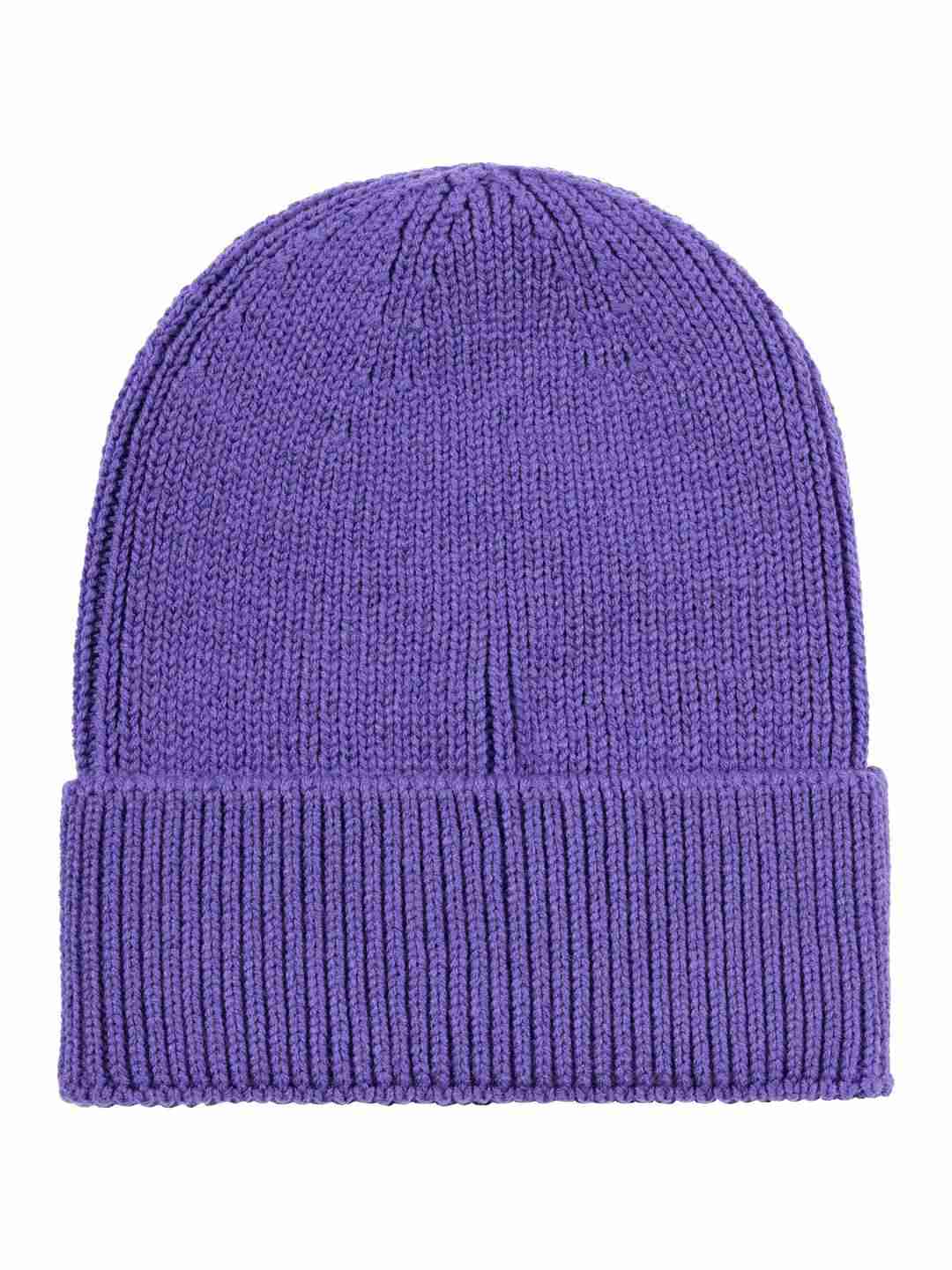 Beanie High wool deep purple von KnowledgeCotton Apparel