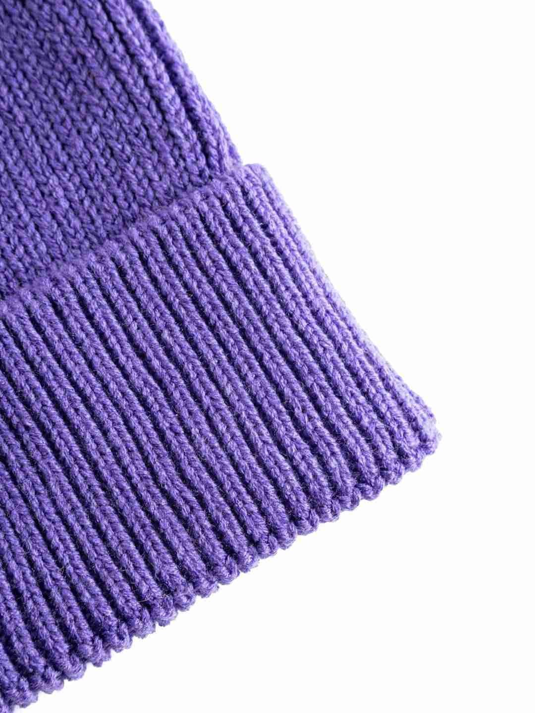 Beanie High wool deep purple von KnowledgeCotton Apparel