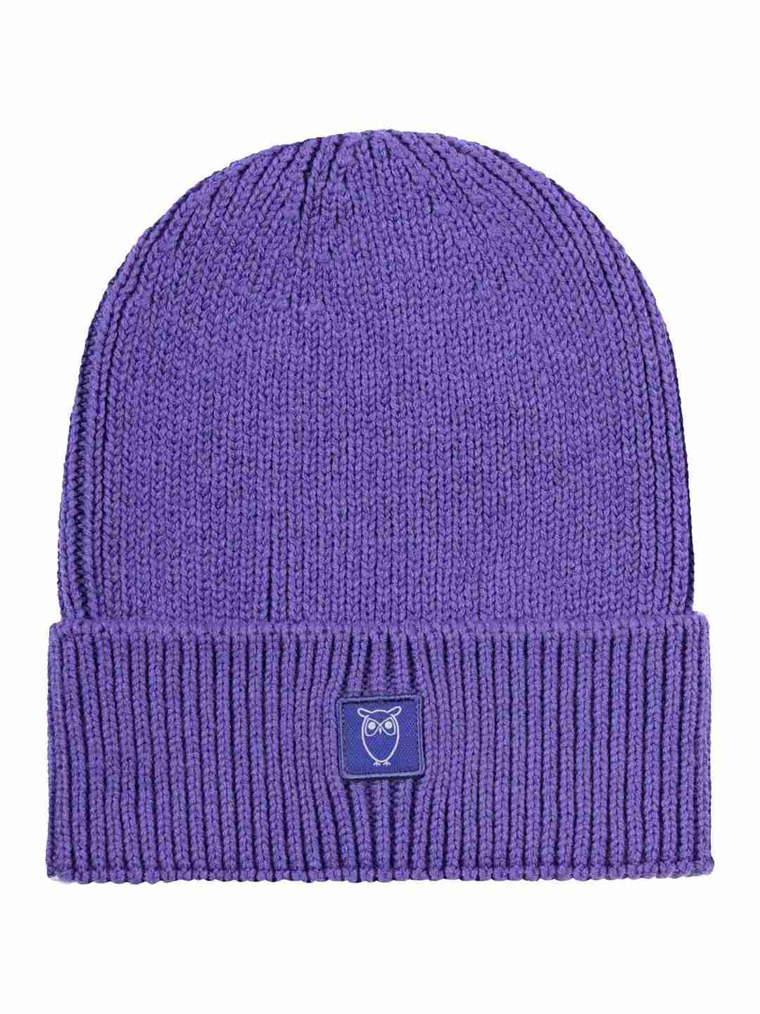 Beanie High wool deep purple von KnowledgeCotton Apparel