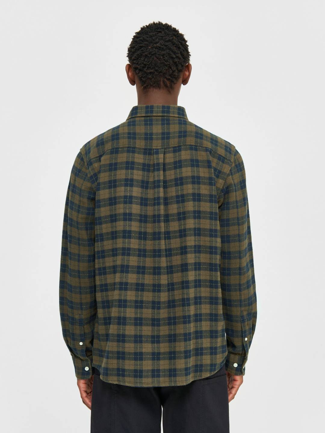 Hemd Loose fit checkered green check von KnowledgeCotton Apparel