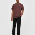 Hose CHUCK regular 8-wales corduroy chino black jet von KnowledgeCotton Apparel