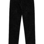 Hose CHUCK regular 8-wales corduroy chino black jet von KnowledgeCotton Apparel