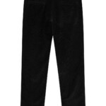 Hose CHUCK regular 8-wales corduroy chino black jet von KnowledgeCotton Apparel