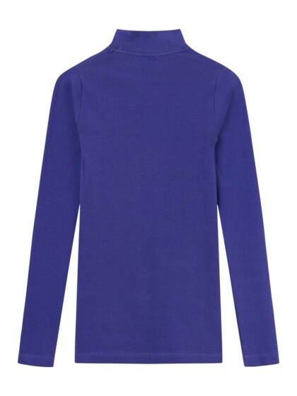 Longsleeve Ripstrick high neck deep purple von KnowledgeCotton Apparel