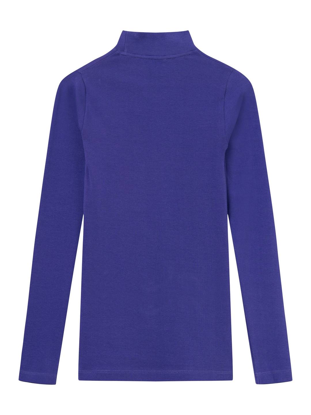 Longsleeve Ripstrick high neck deep purple von KnowledgeCotton Apparel